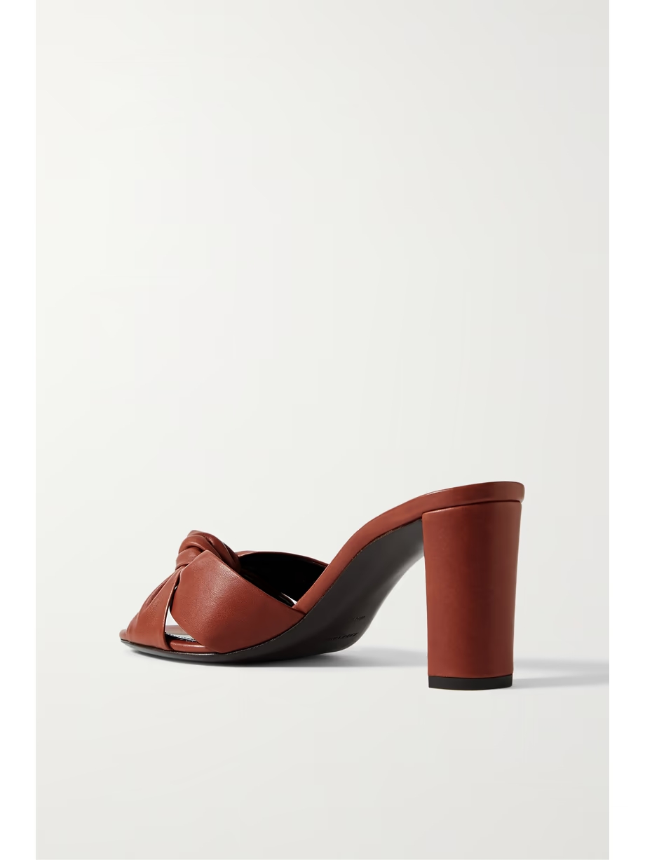 Bianca knotted leather mules