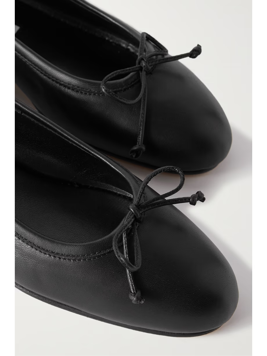 Veralli bow-detailed leather ballet flats