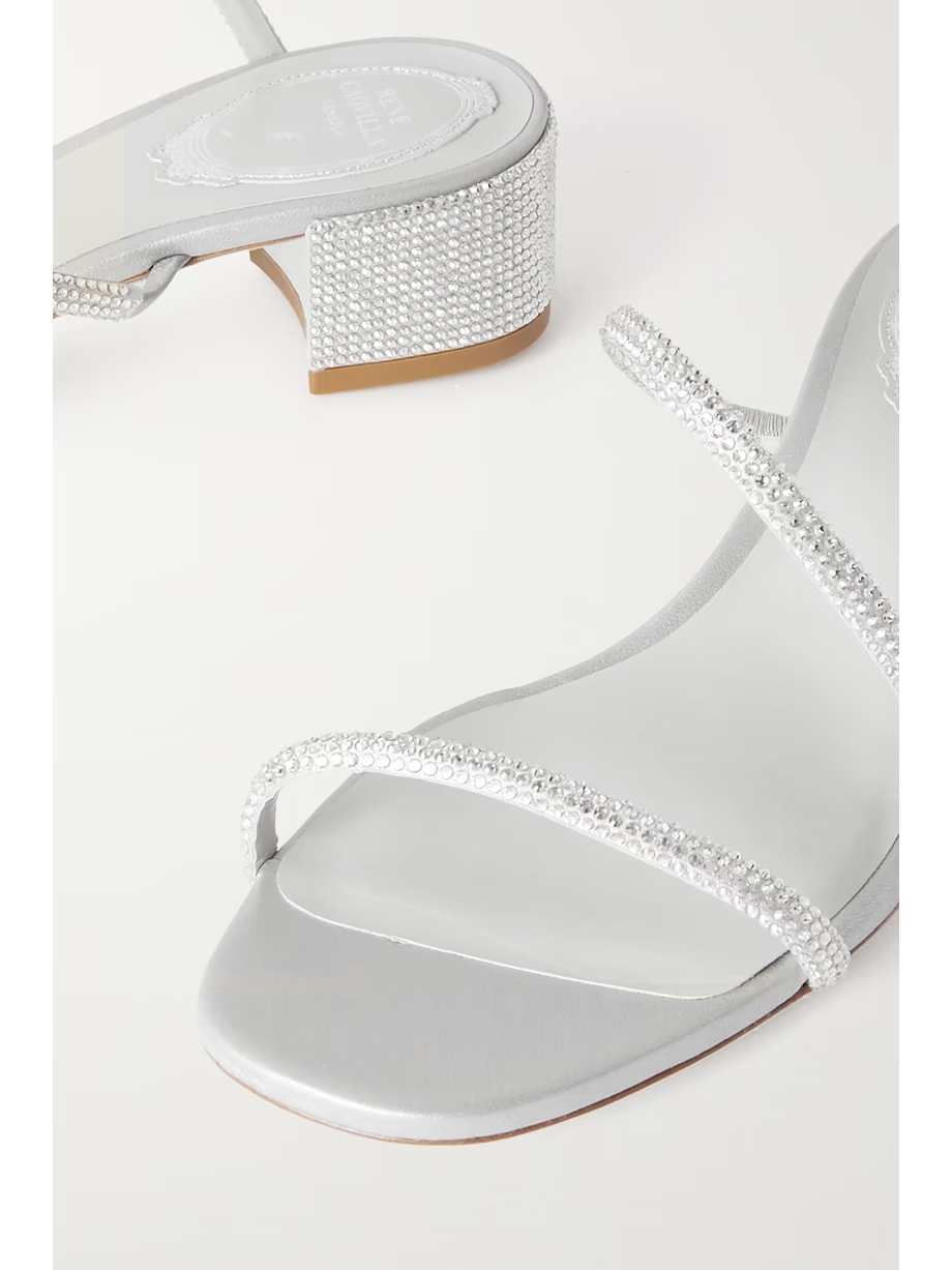 Cleo crystal-embellished satin sandals