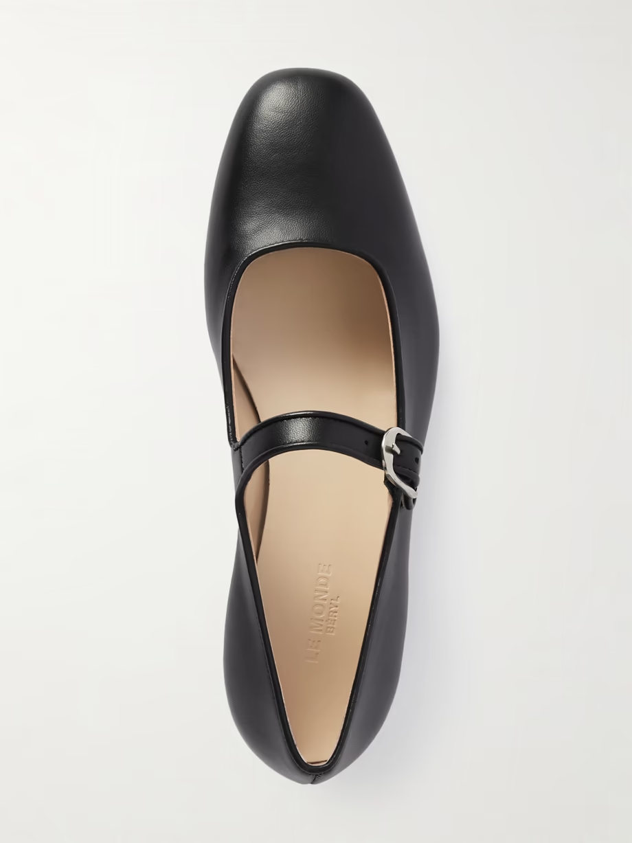 Leather Mary Jane ballet flats