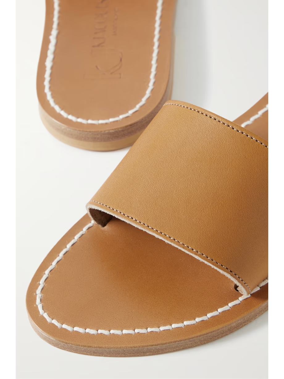 + NET SUSTAIN Anacapri leather slides