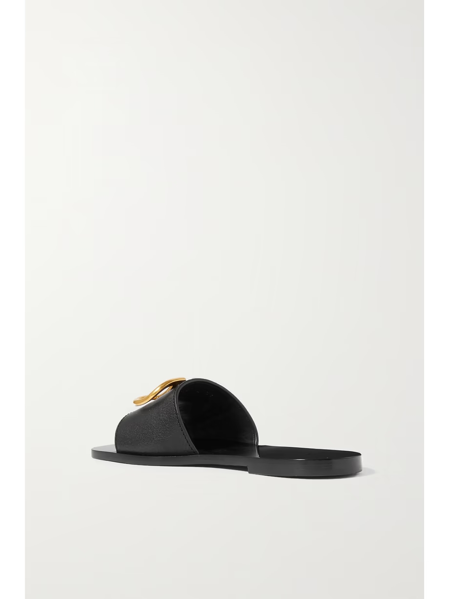 Valentino Garavani VLOGO textured-leather slides