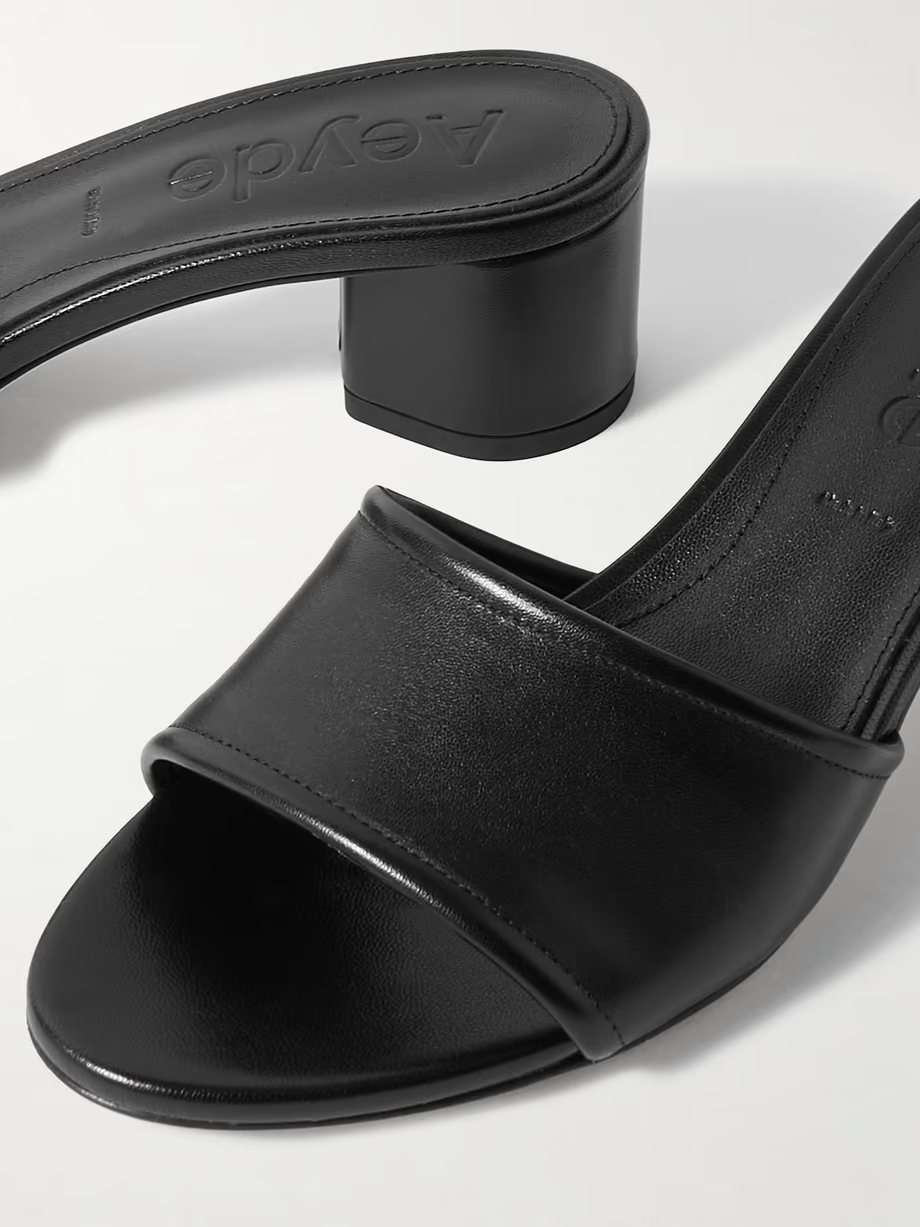 Jovia leather mules