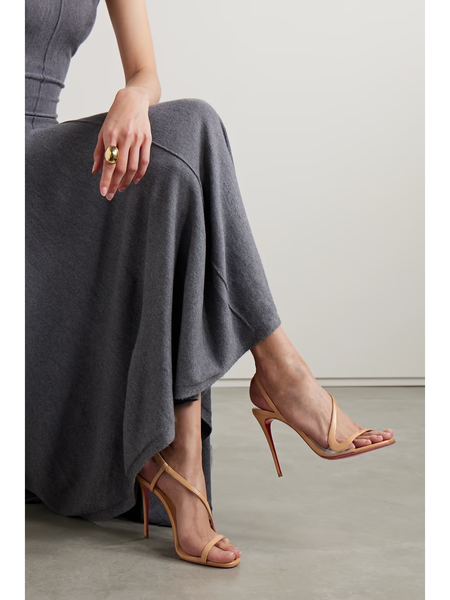 Rosalie 100 PVC-trimmed leather sandals Rosalie 100 PVC-trimmed leather sandals