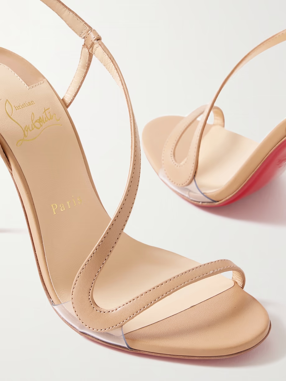 Rosalie 100 PVC-trimmed leather sandals Rosalie 100 PVC-trimmed leather sandals