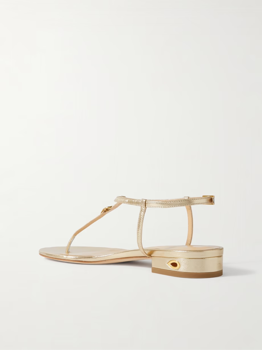 Pietro 20 metallic leather sandals