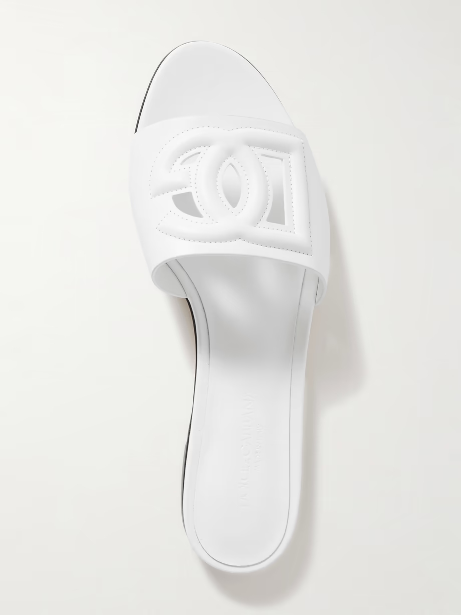 Bianca cutout leather slides