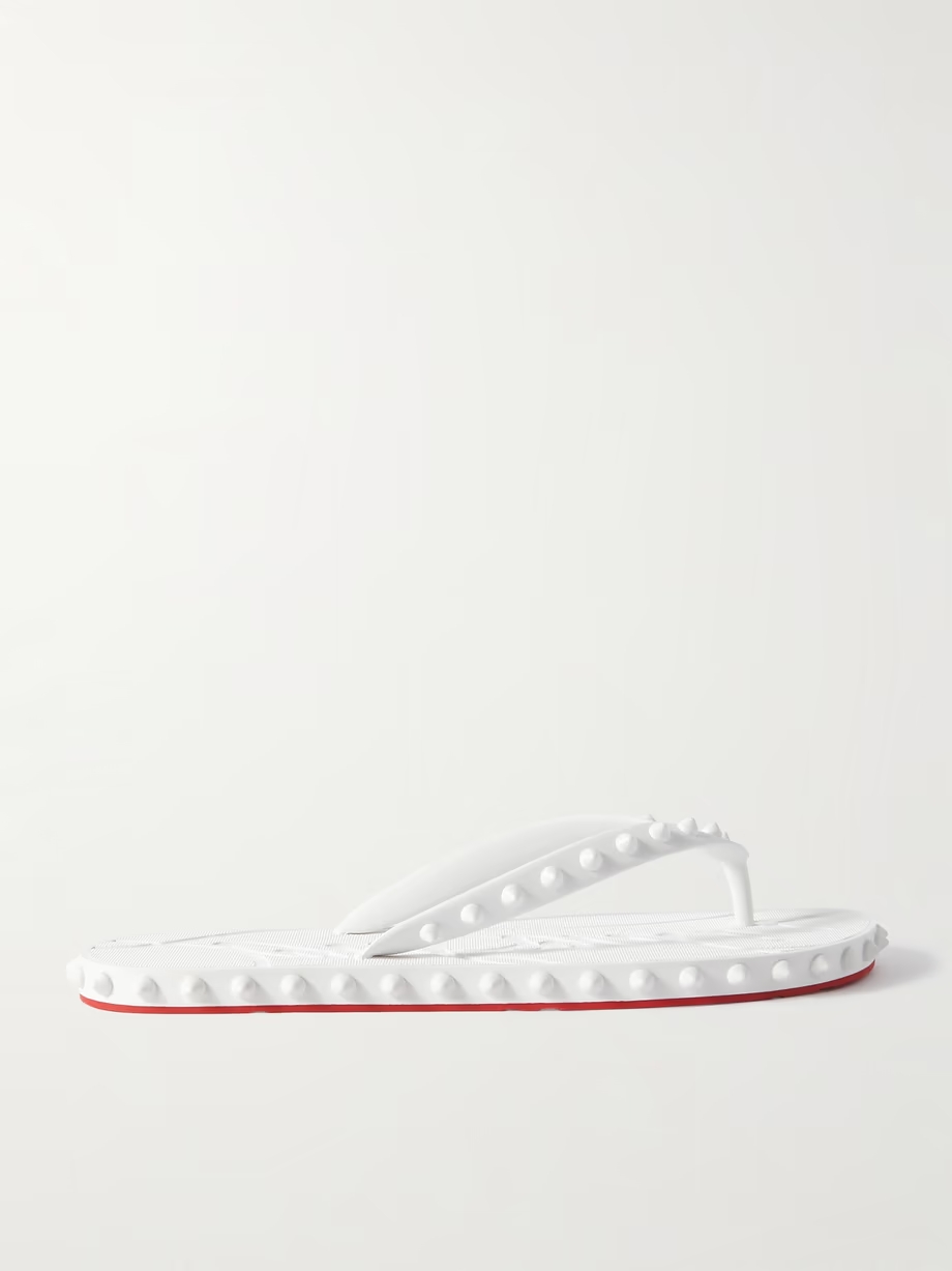 Super Loubi studded rubber flip flops