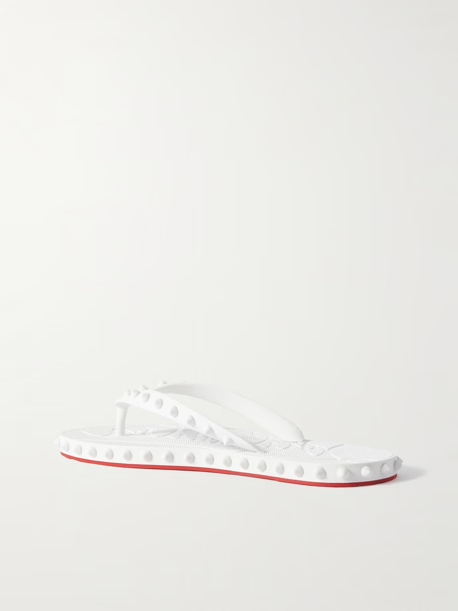 Super Loubi studded rubber flip flops