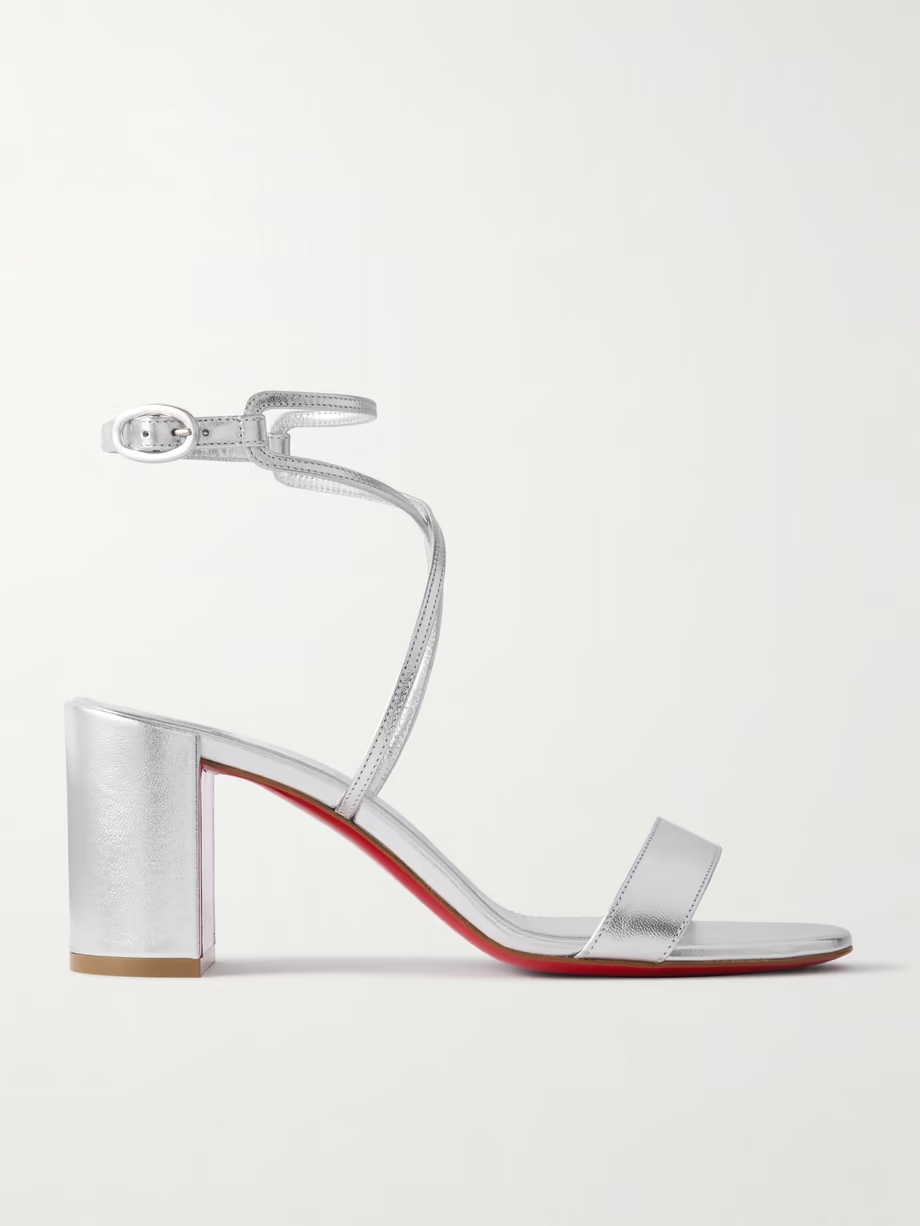 Choca Girl 70 metallic leather sandals