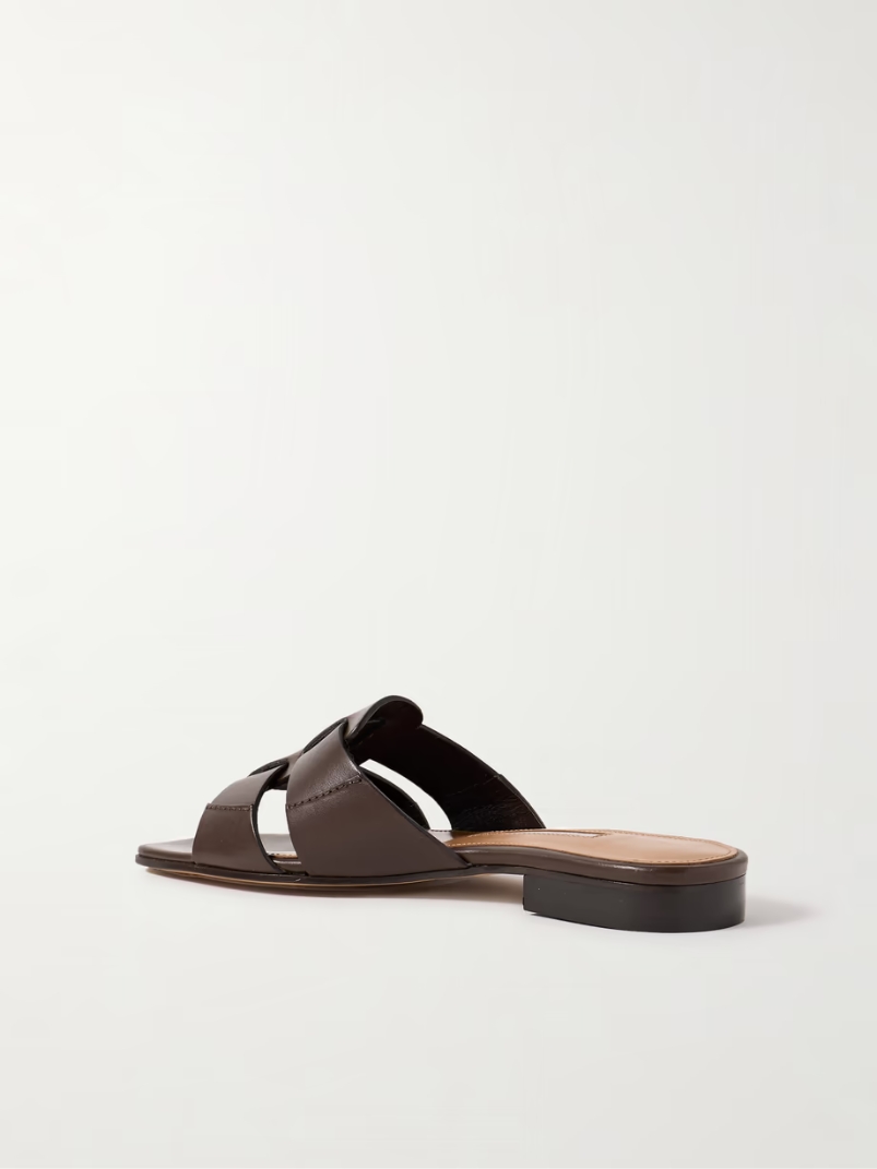 Leo leather slides