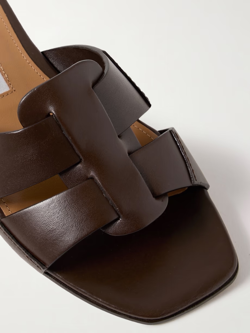 Leo leather slides