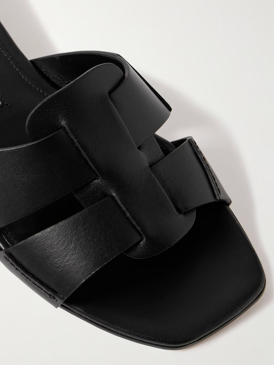 Leo leather slides Leo leather slides