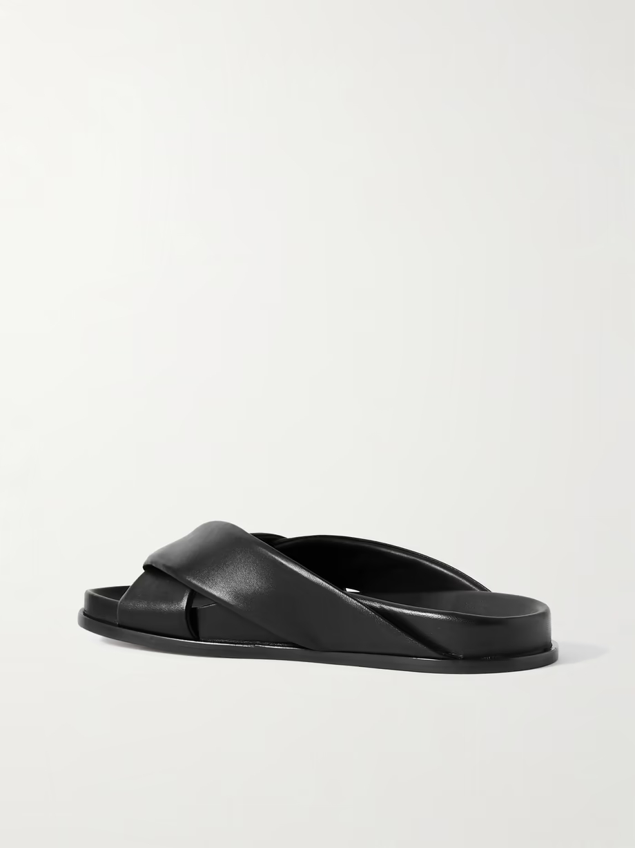 Leather slides Leather slides