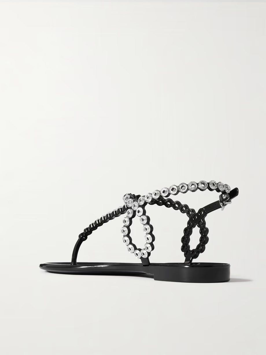 Almost Bare crystal-embellished PVC sandals