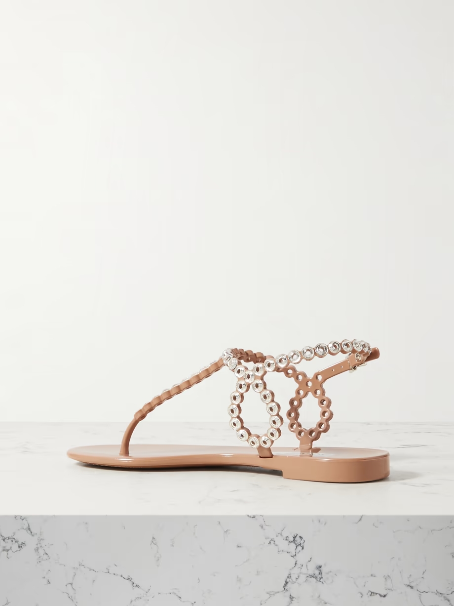 Almost Bare crystal-embellished PVC sandals