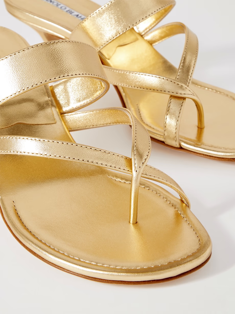 Susa 50 metallic leather sandals