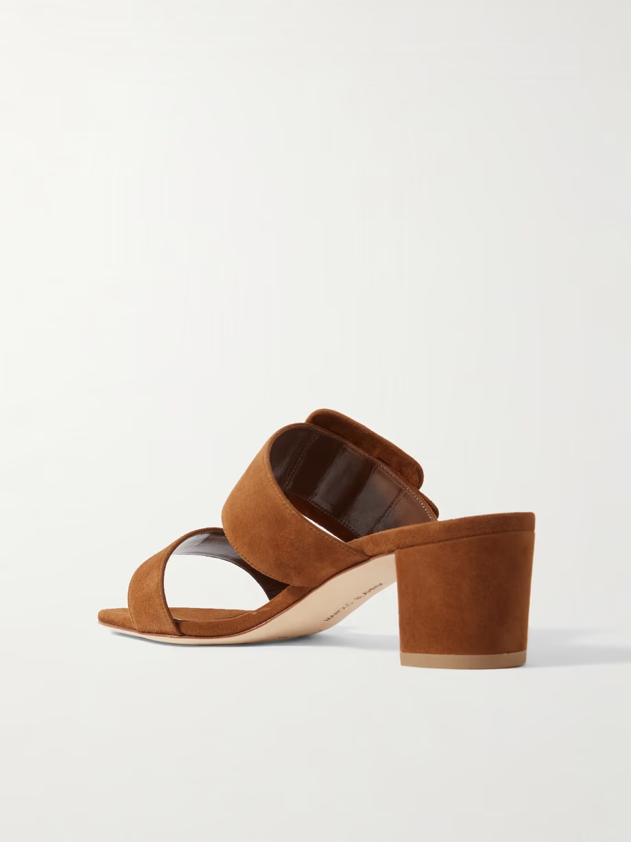 Titubanew 50 buckled suede sandals