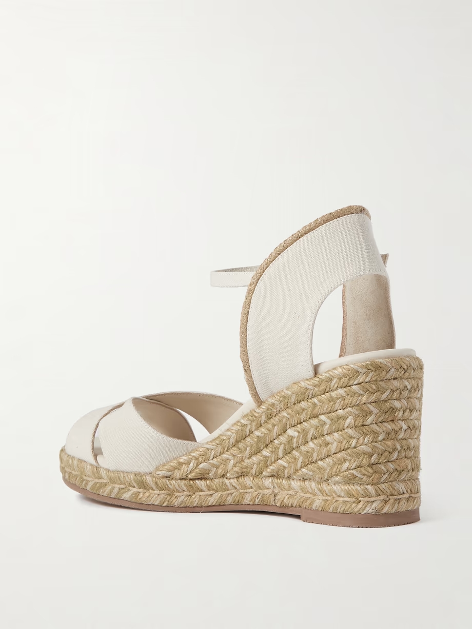 Mirela II cutout canvas espadrille wedge sandals