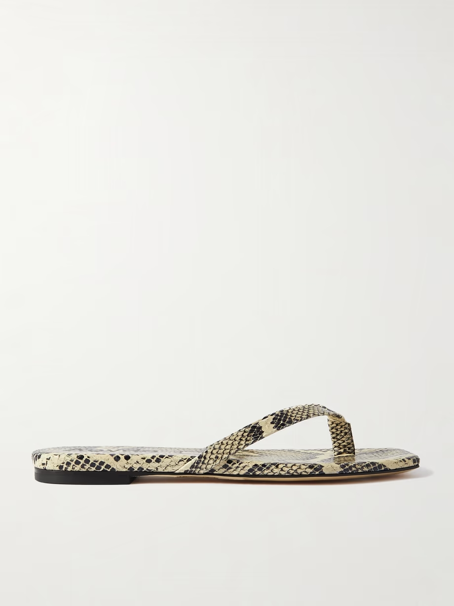 Renee snake-effect leather sandals