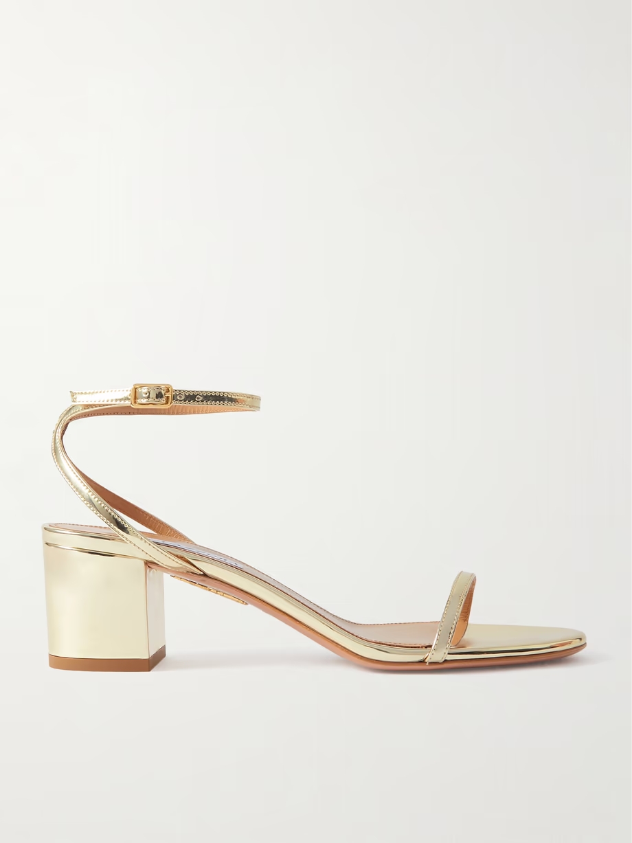 Olie 50 metallic faux leather sandals Olie 50 metallic faux leather sandals