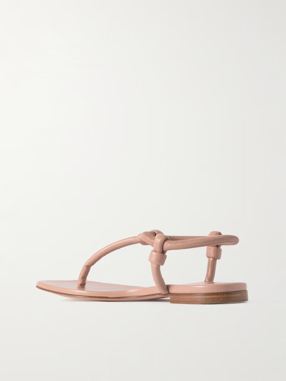 Knotted leather sandals