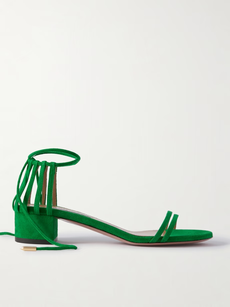 Straight to Heaven suede sandals