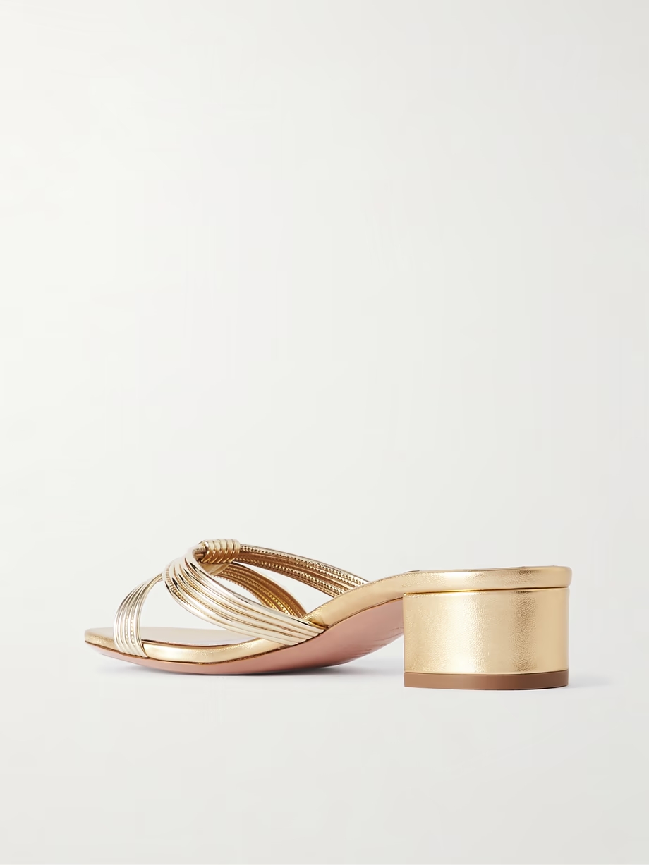 Film 35 metallic leather mules