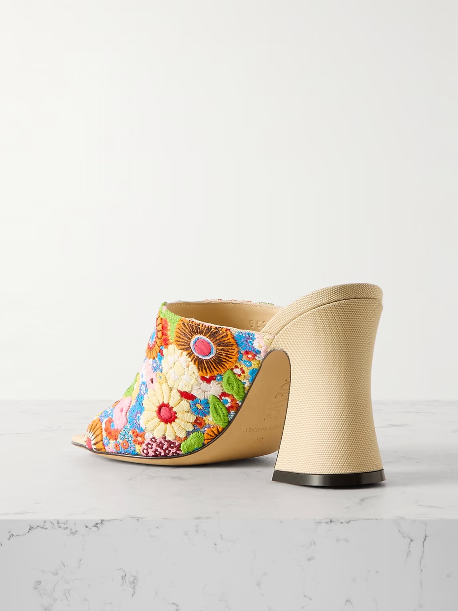 + Paula\'s Ibiza embroidered canvas mules