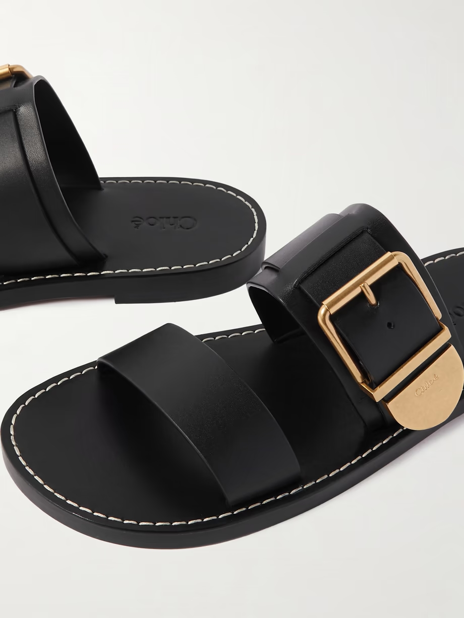 Rebecca leather slides