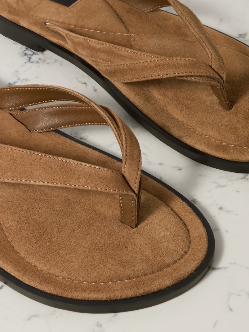 Morgan suede flip flops