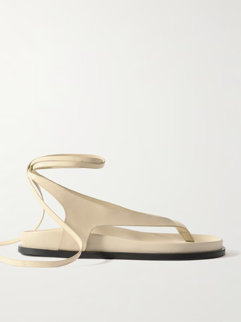 Shel leather sandals