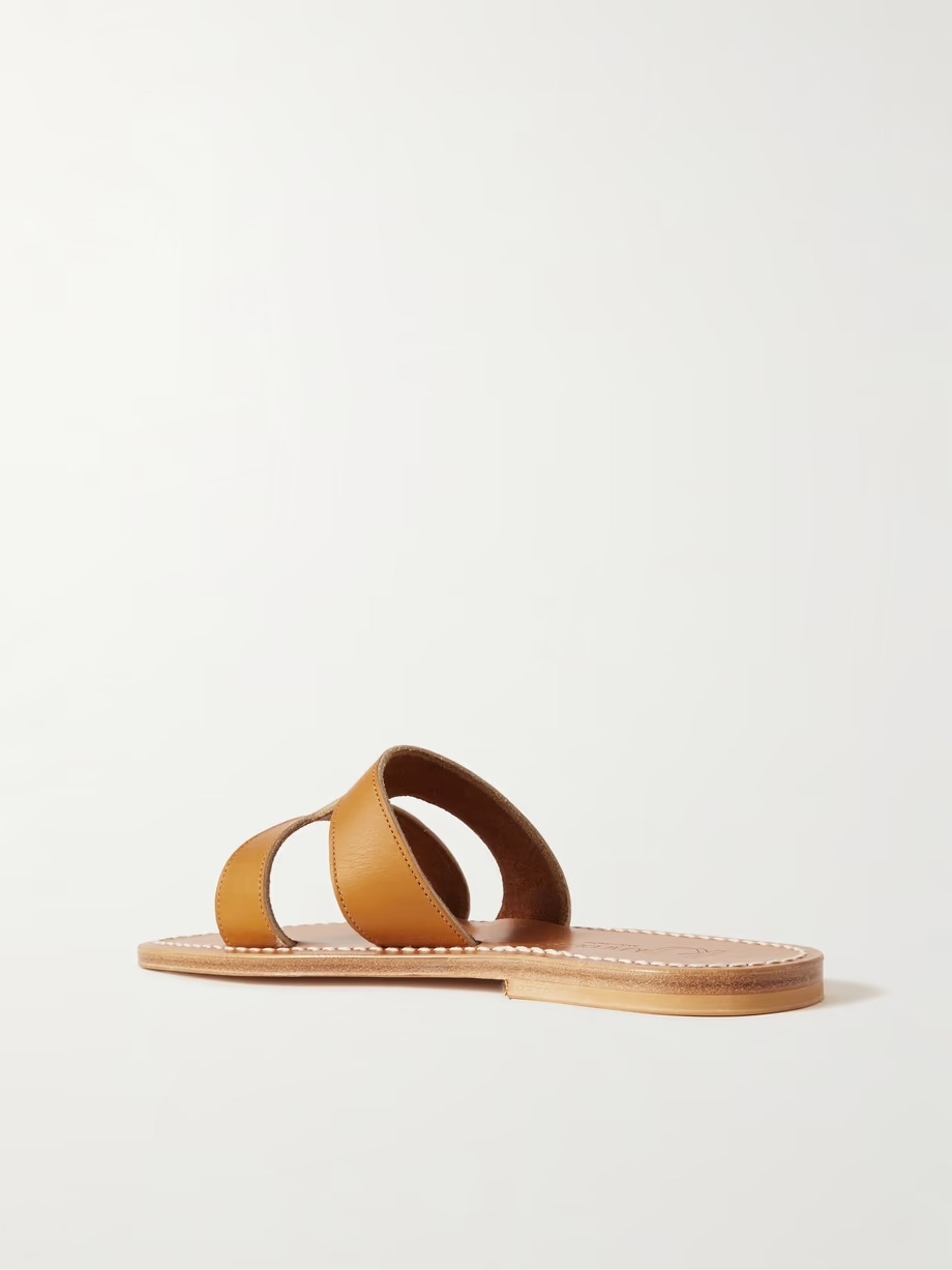 Menandre cutout leather slides