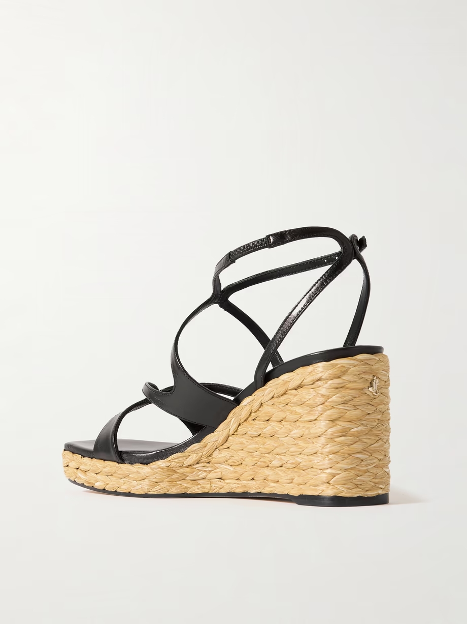 Ayla 85 leather platform espadrilles