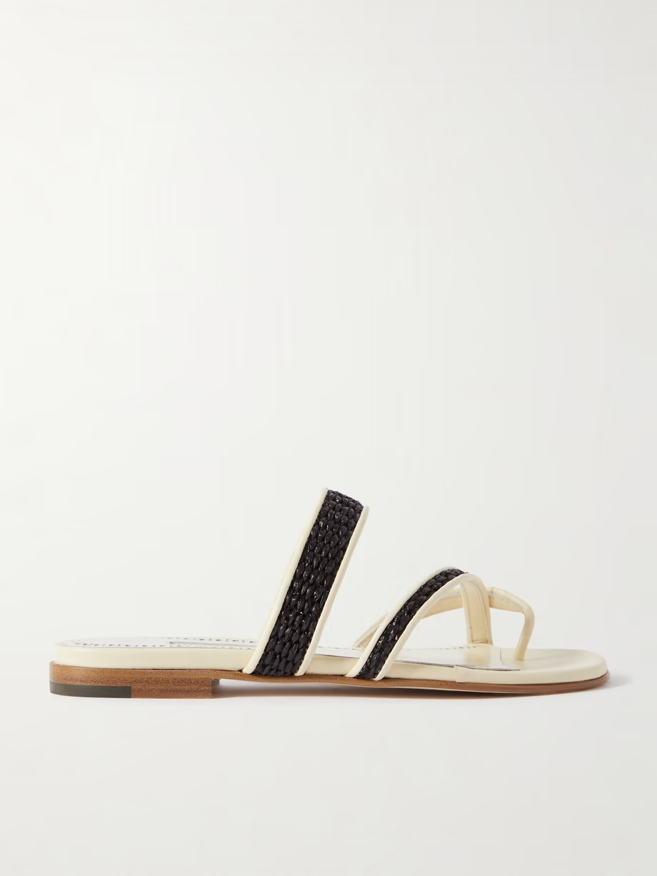 Susara raffia and leather sandals Susara raffia and leather sandals