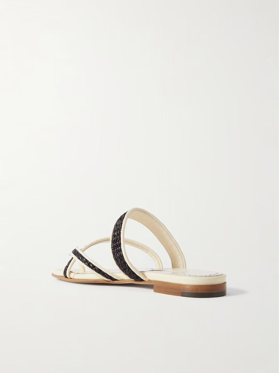 Susara raffia and leather sandals Susara raffia and leather sandals