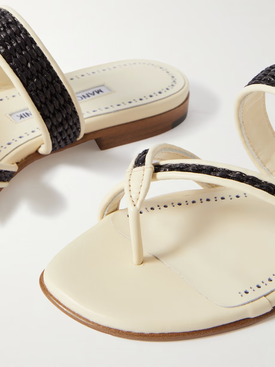 Susara raffia and leather sandals Susara raffia and leather sandals