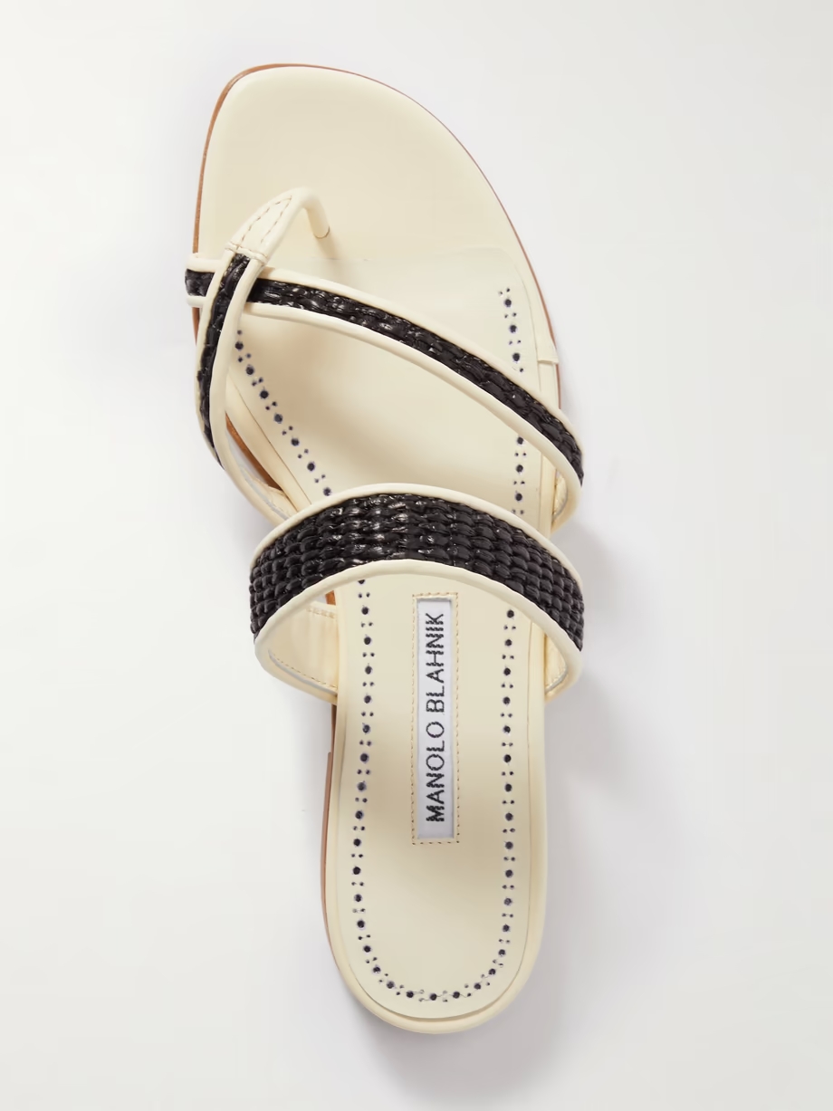 Susara raffia and leather sandals Susara raffia and leather sandals