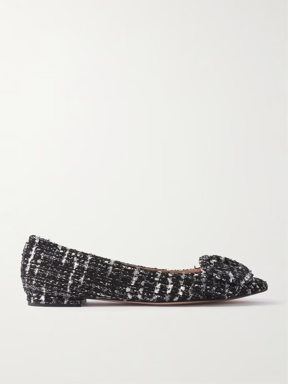 Venezia bouclé-tweed point-toe flats Venezia bouclé-tweed point-toe flats
