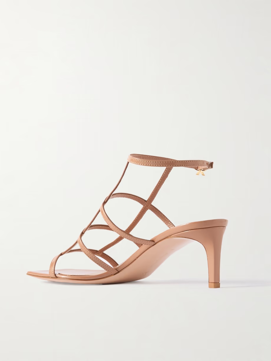 55 glossed-leather sandals