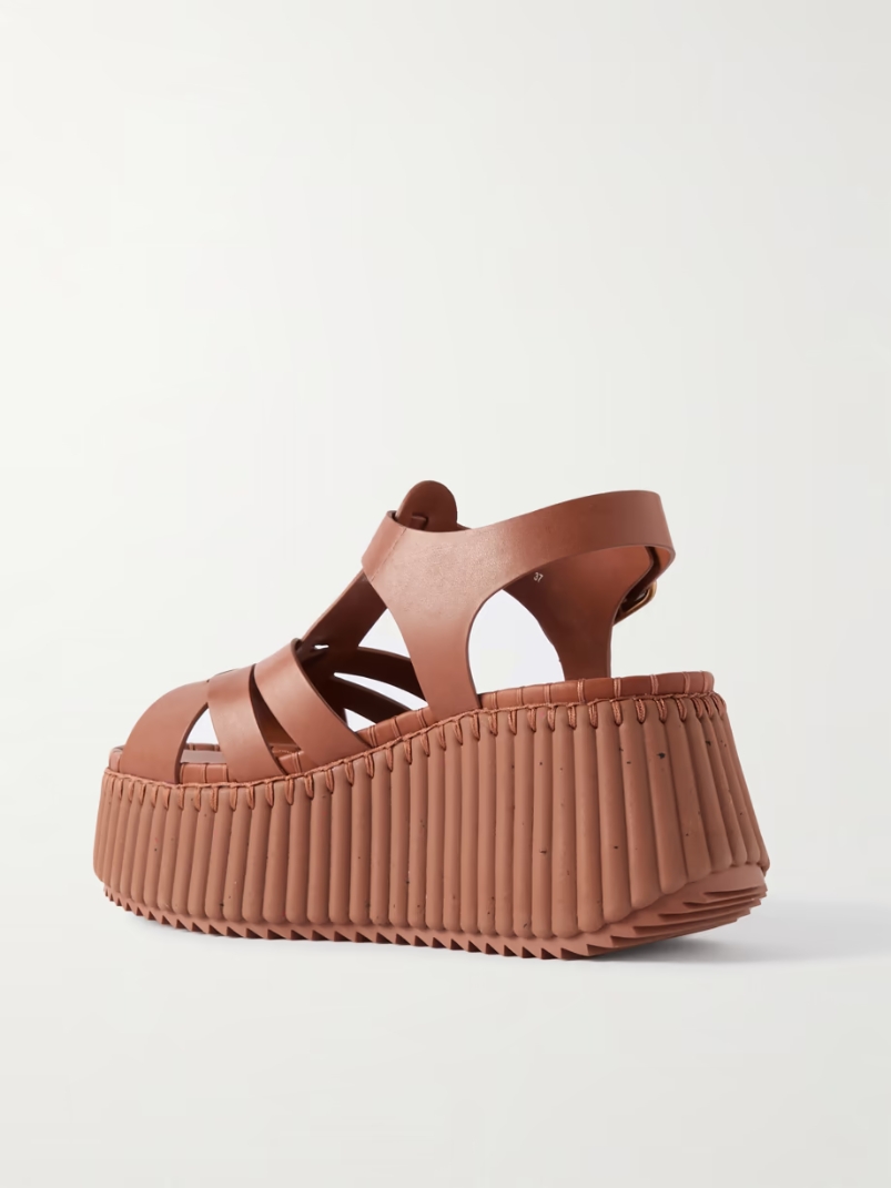 Nama leather platform sandals