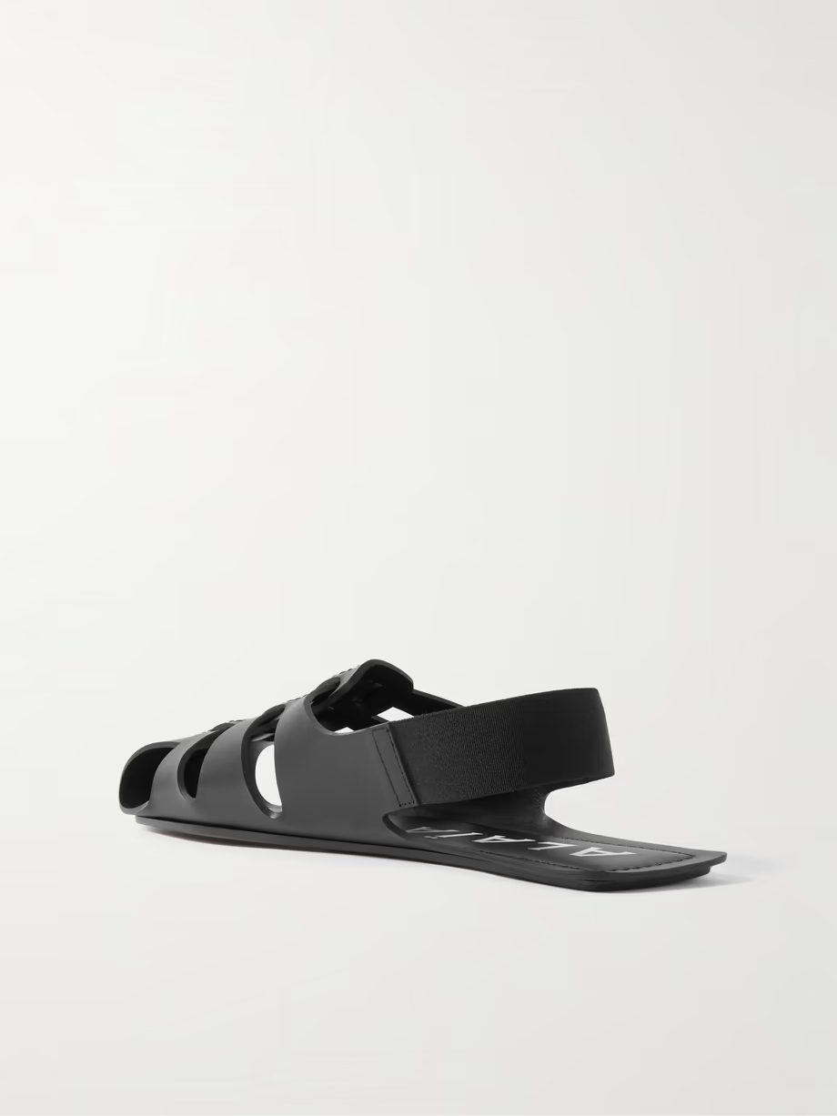 Folded leather sandals