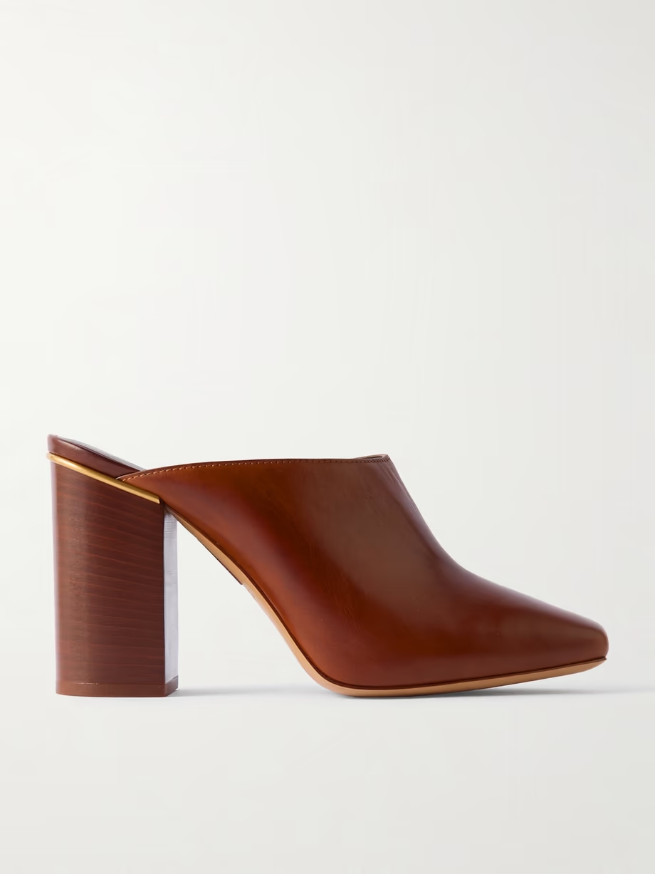 Ambre leather mules