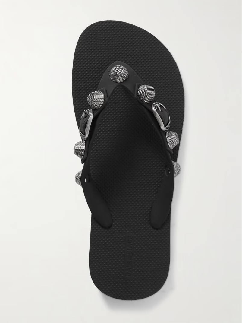 Cagole embellished rubber flip flops