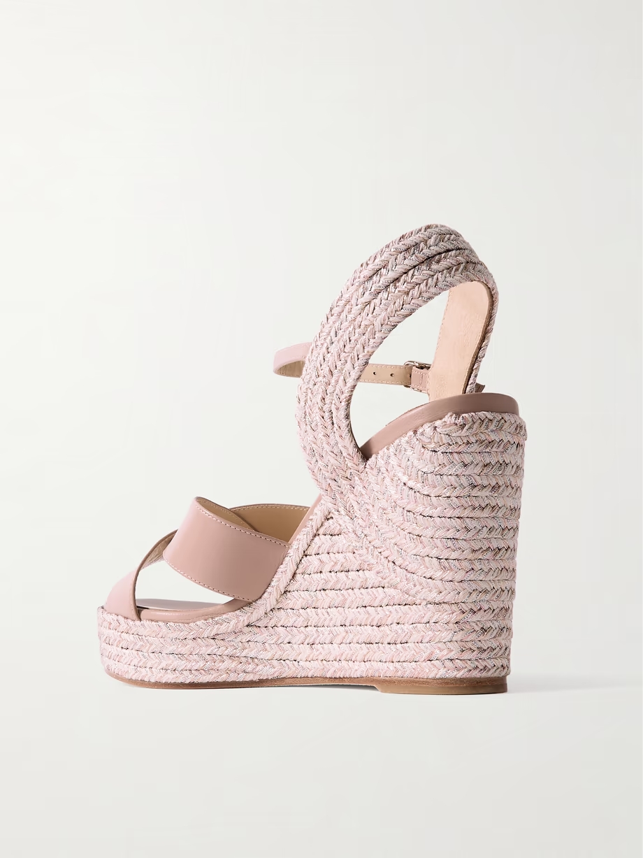 Dellena 100 leather espadrille wedge sandals Dellena 100 leather espadrille wedge sandals