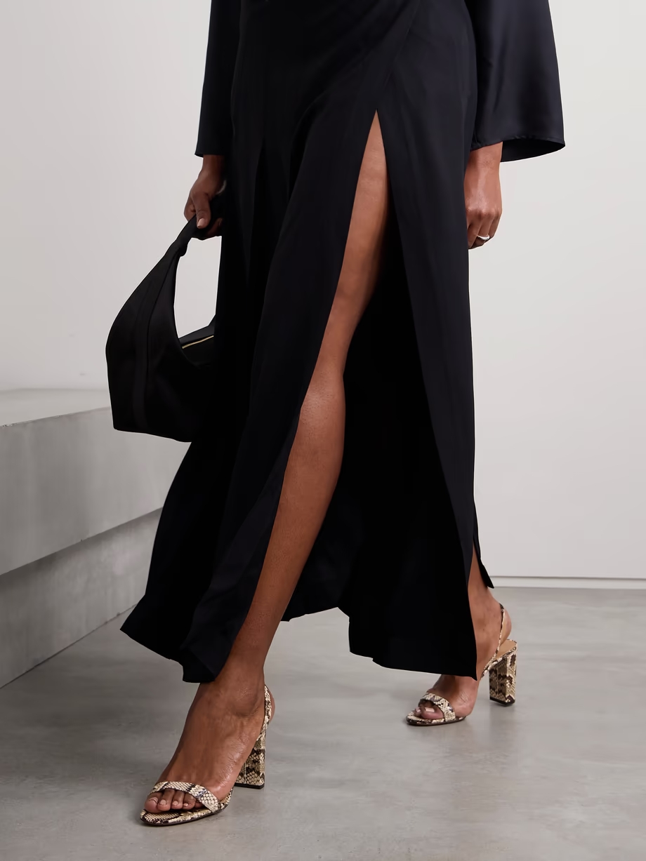 So Nude 85 snake-effect leather slingback sandals So Nude 85 snake-effect leather slingback sandals