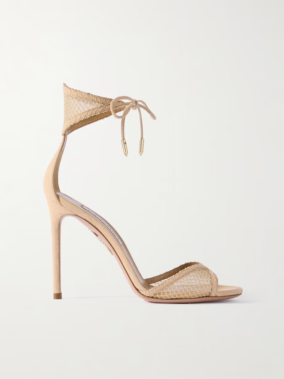 Wicked 105 suede and mesh sandals