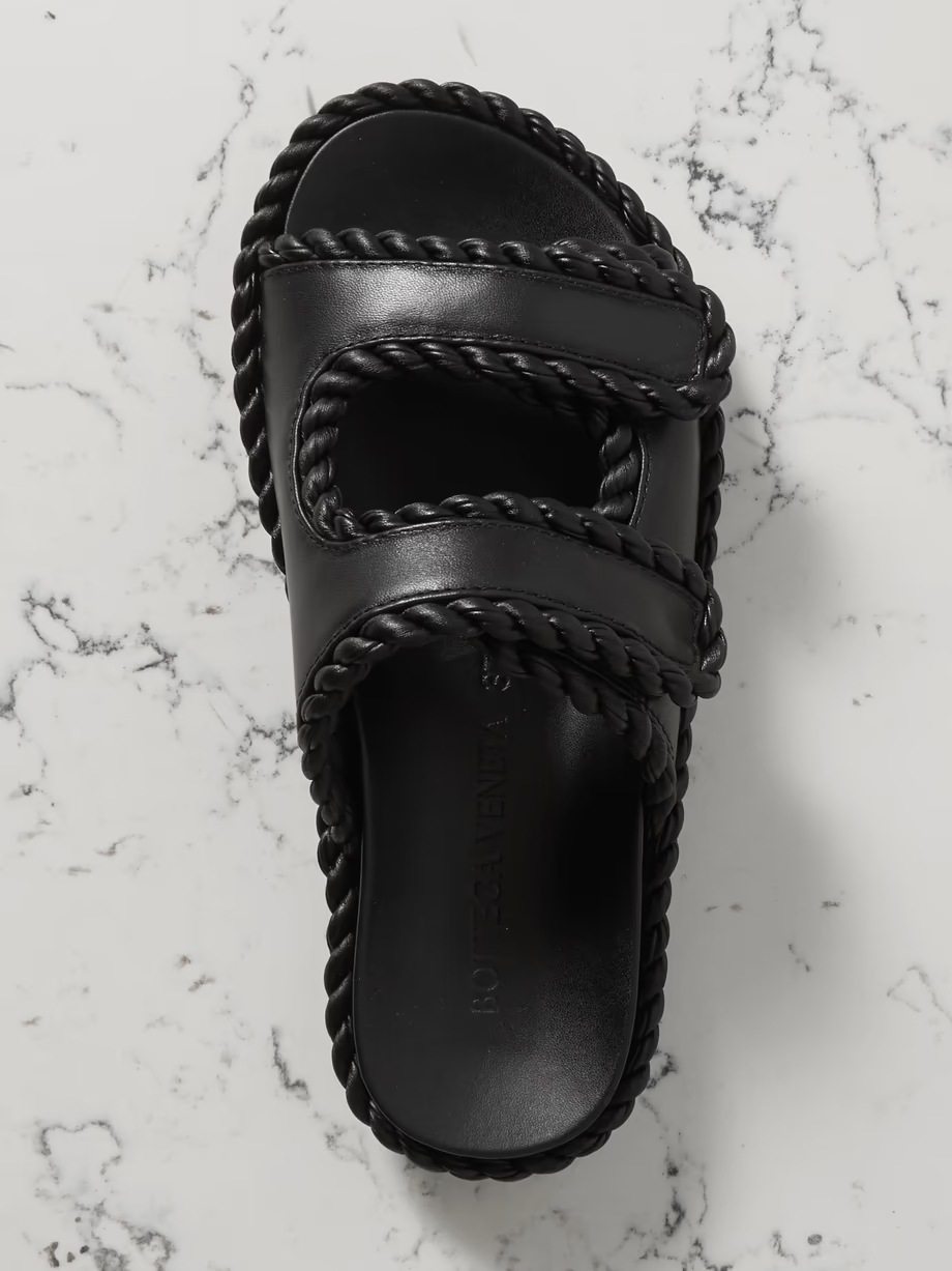 Jack braided leather slides