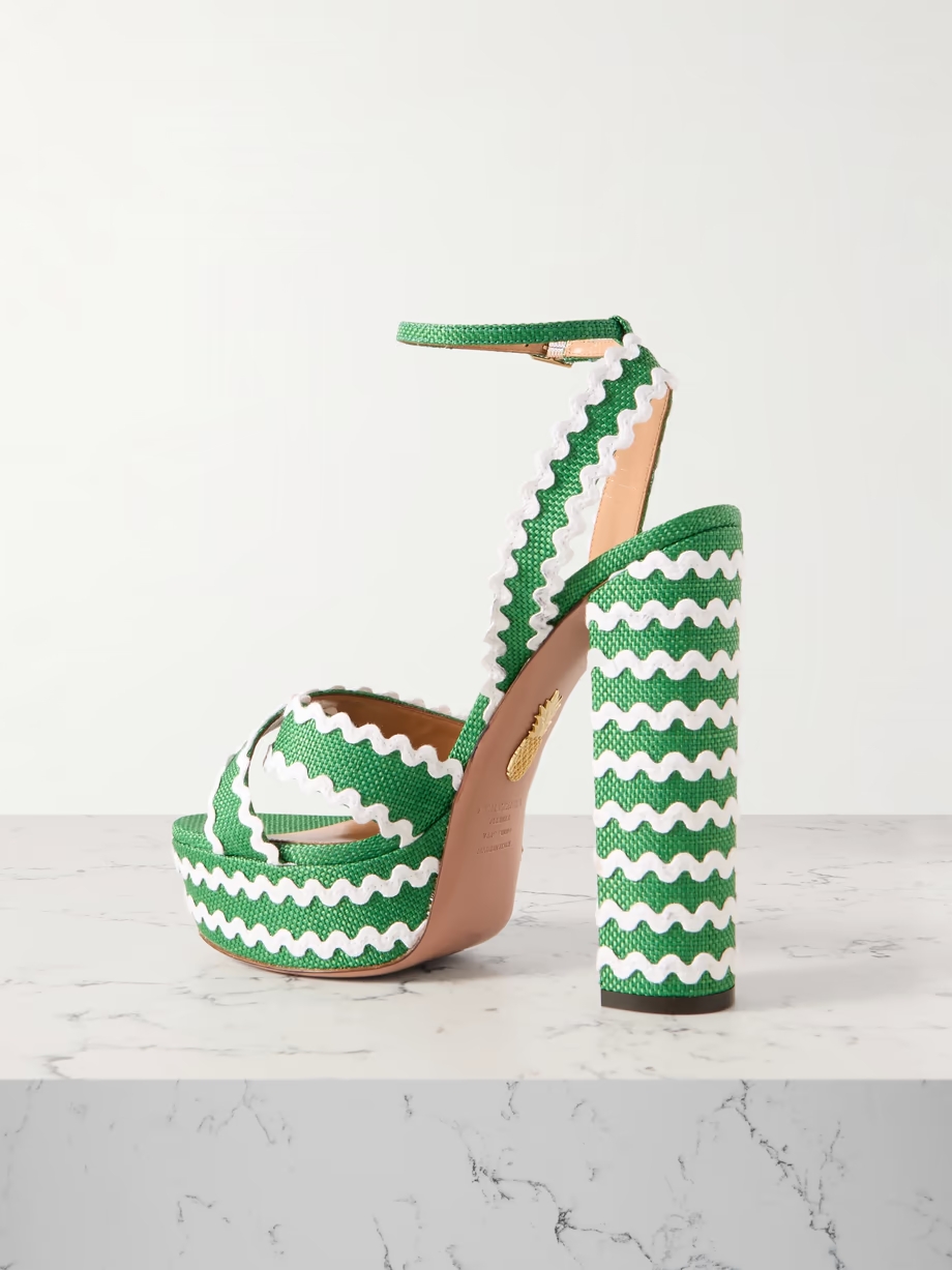 Ric Rac 140 raffia platform sandals