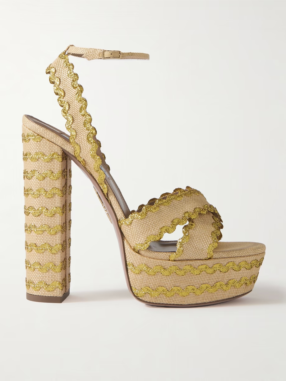 Ric Rac 140 raffia platform sandals Ric Rac 140 raffia platform sandals
